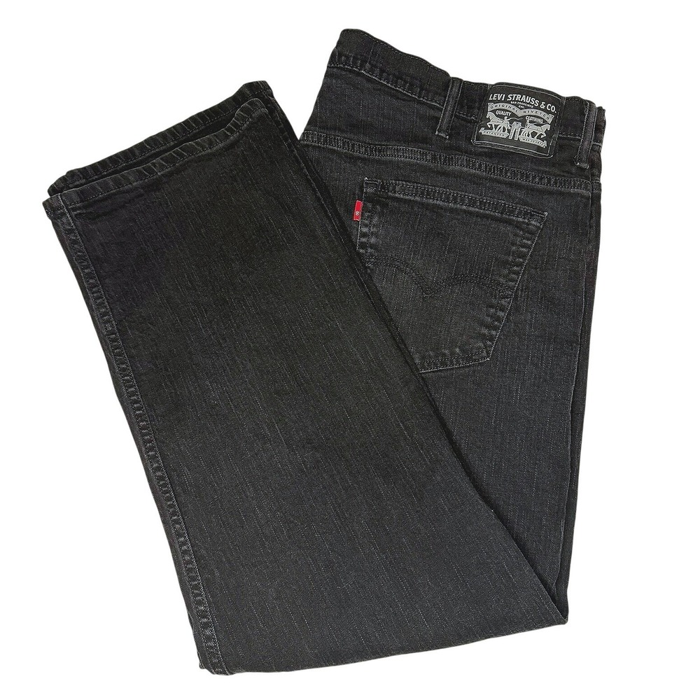 Levis 569 Loose Straight Jeans Mens 44x32 Black Denim 00569-0161 Reg Big Tall